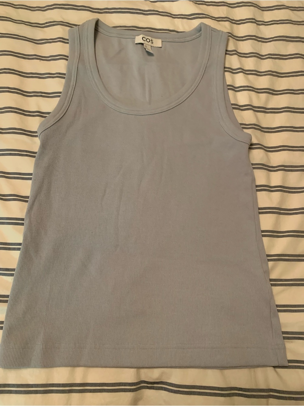COS Light Blue Ribbed Tank - Picture 2 of 5